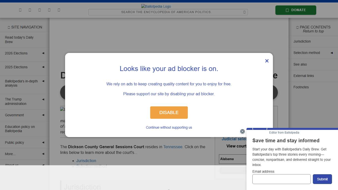 Dickson County General Sessions Court, Tennessee - Ballotpedia